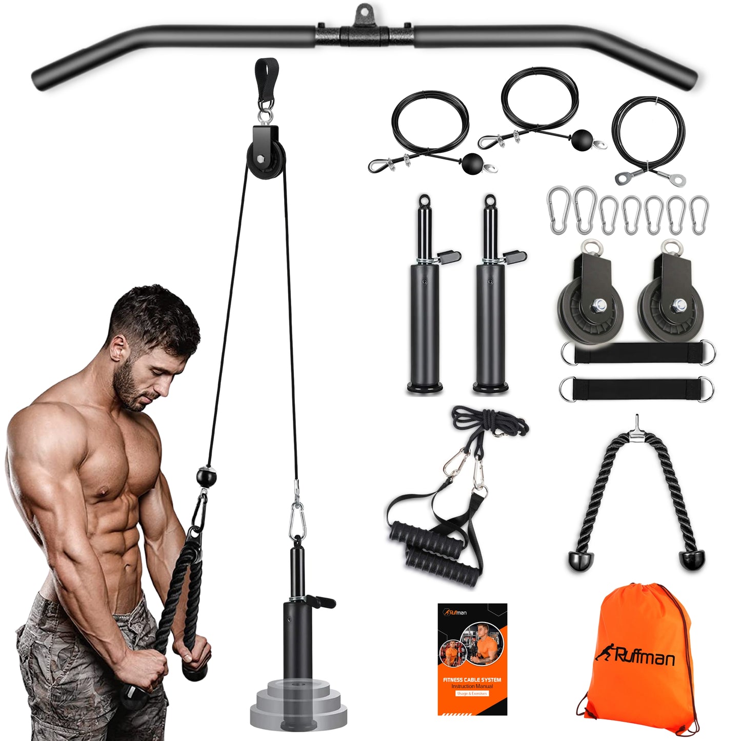 Fitness cable system - XXL set
