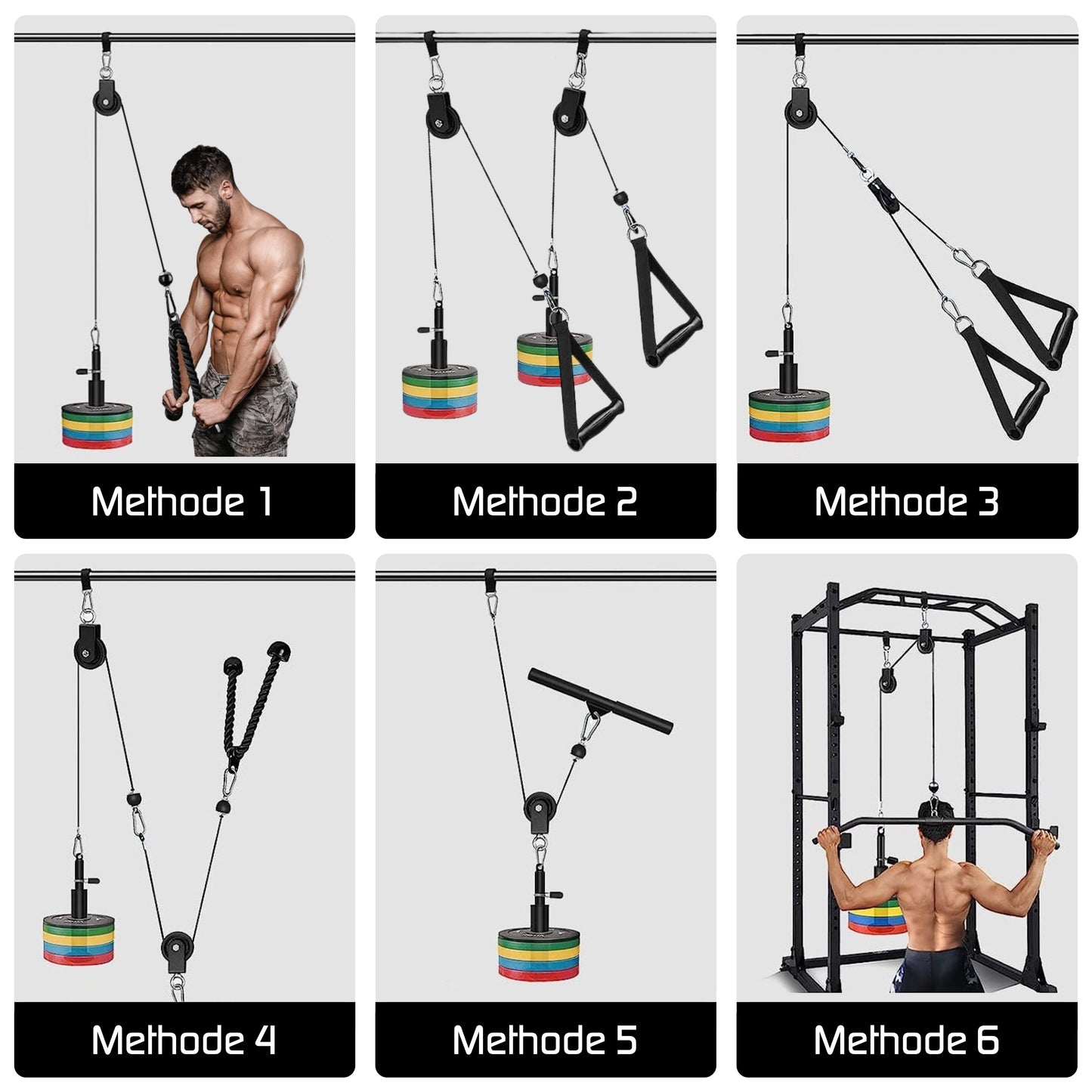 Fitness cable system - XXL set