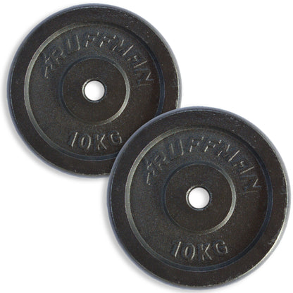2x 10kg Hantelscheiben Set - 20kg - Gusseisen - 30mm
