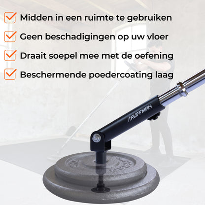 Landmine support for long barbells 30mm