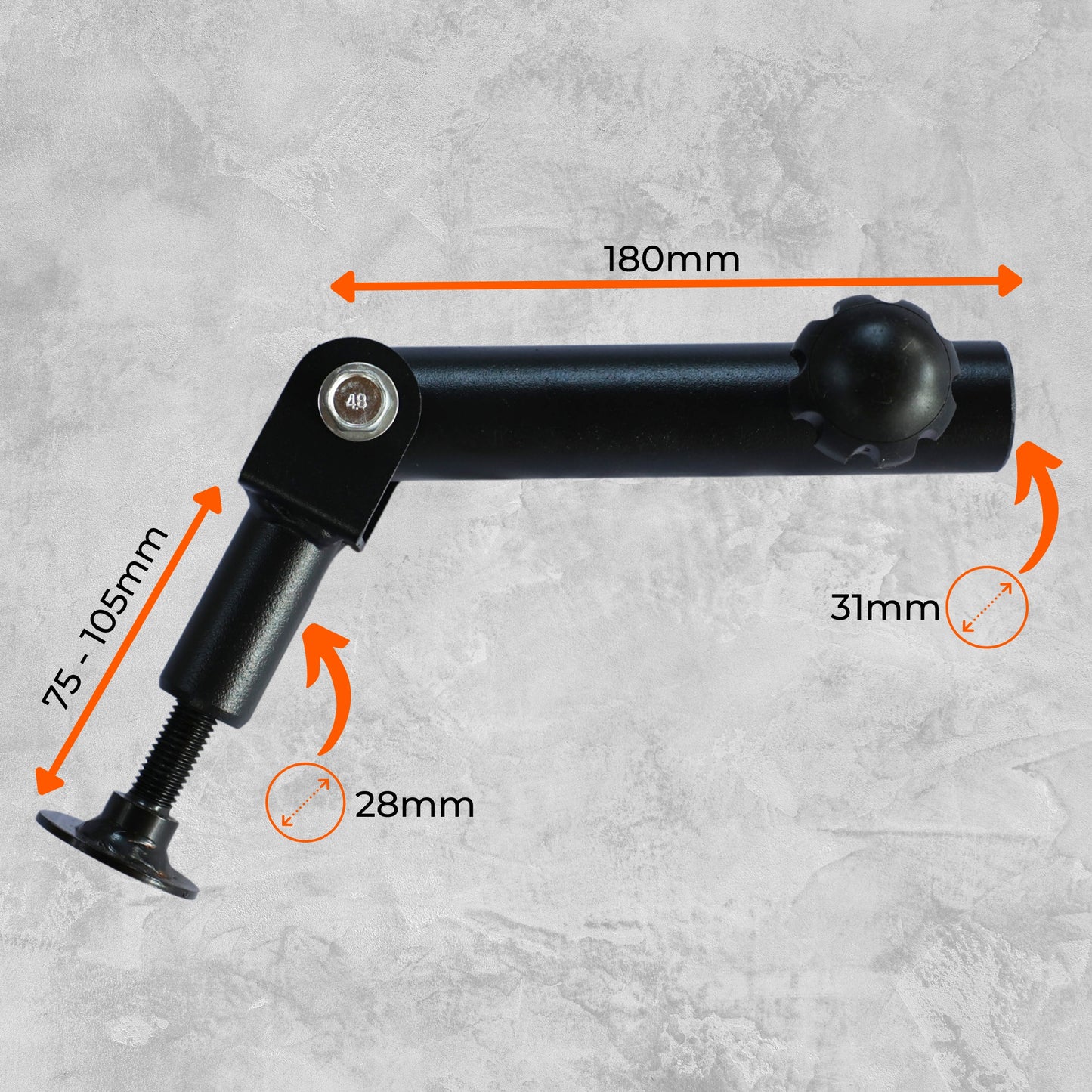 Landmine support for long barbells 30mm