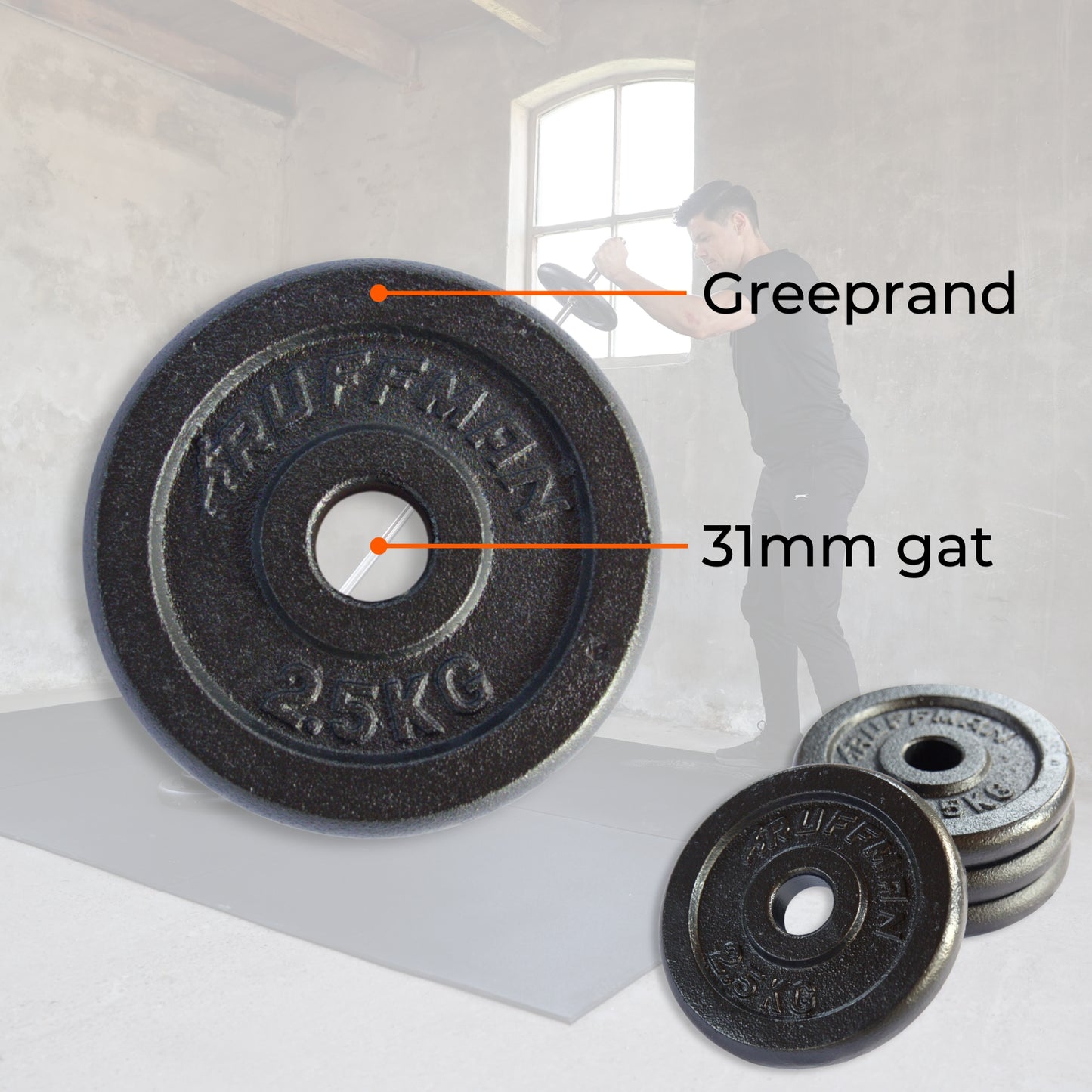 4x2,5kg halterschijven set