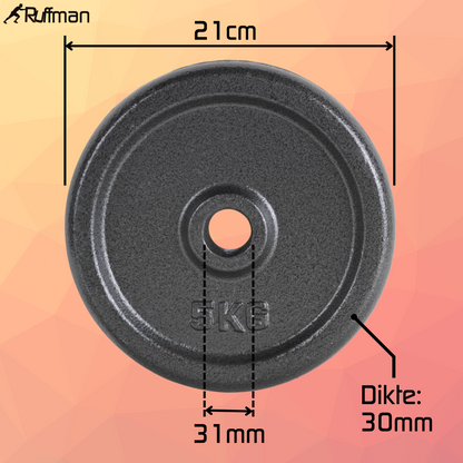4x5kg dumbbell plates set - 20kg