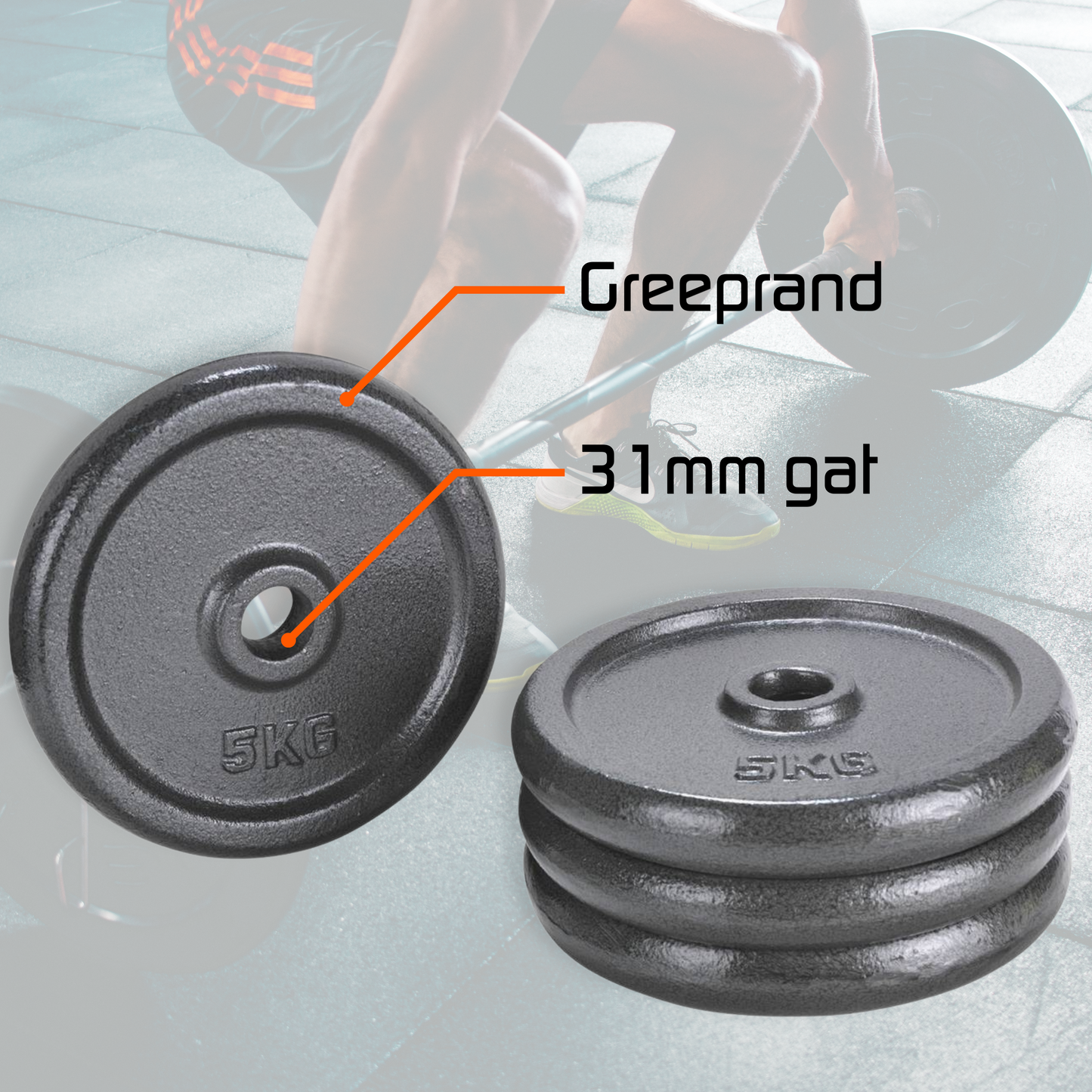 4x5kg dumbbell plates set - 20kg
