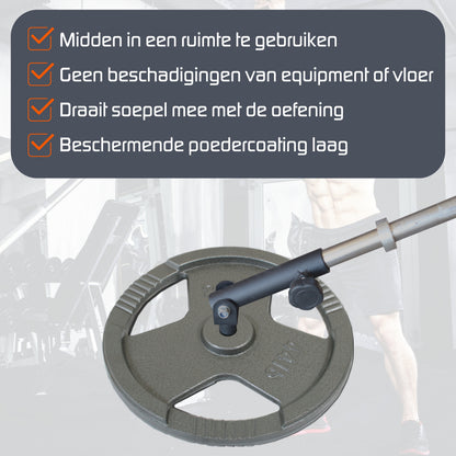 Landmine support for long barbells 30mm