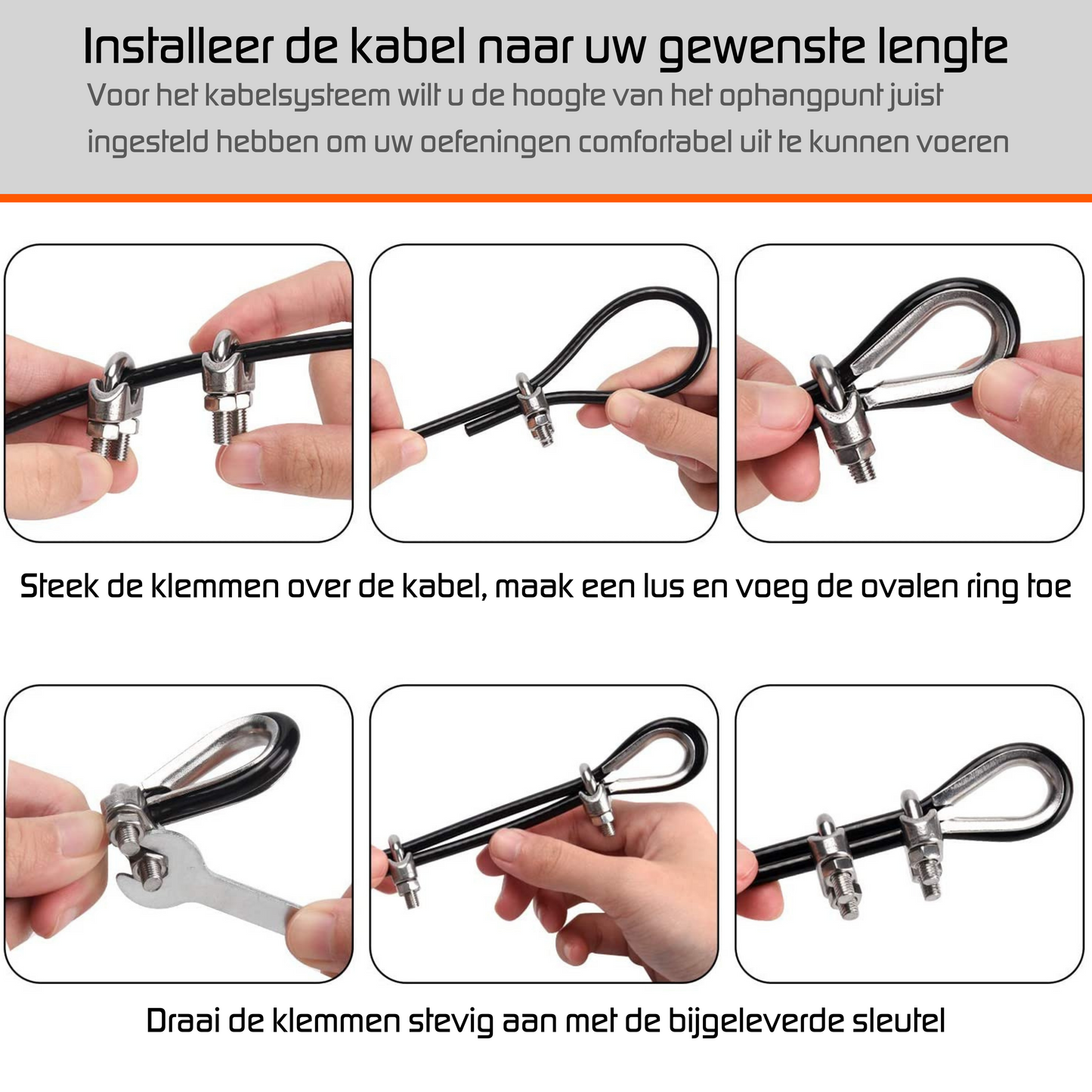 Steel cable 3m adjustable